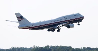 Retrofitted Qatari jet takes flight as Air Force One for Trump’s trip to North Dakota